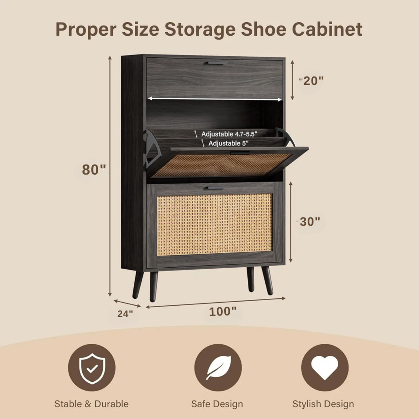 Harbor Shoe Organizer Cabinet