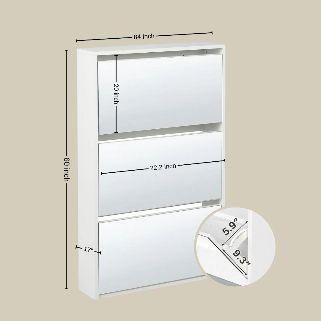 Mirrage - Mirror Shoe Cabinet